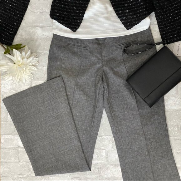 Suzy Shier Patterned Gray Dress Pants - Picture 1 of 11